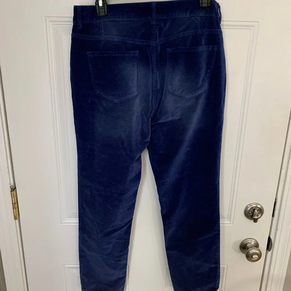 Soft Surroundings Blue Velvet Pants - Picture 2 of 2